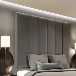 Panels Tallest Plush velvet Fabric Upholstered Headboard for divan bed frame - Picture 1 of 48
