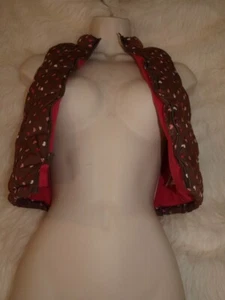 VEST Brown with Pink Hearts Kids SIZE 5T GENTLY USED BY OLD NAVY - Picture 1 of 3
