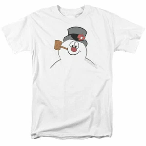 Frosty the Snowman Frosty Face T Shirt Mens Licensed Cartoon Merchandise White - Bild 1 von 2
