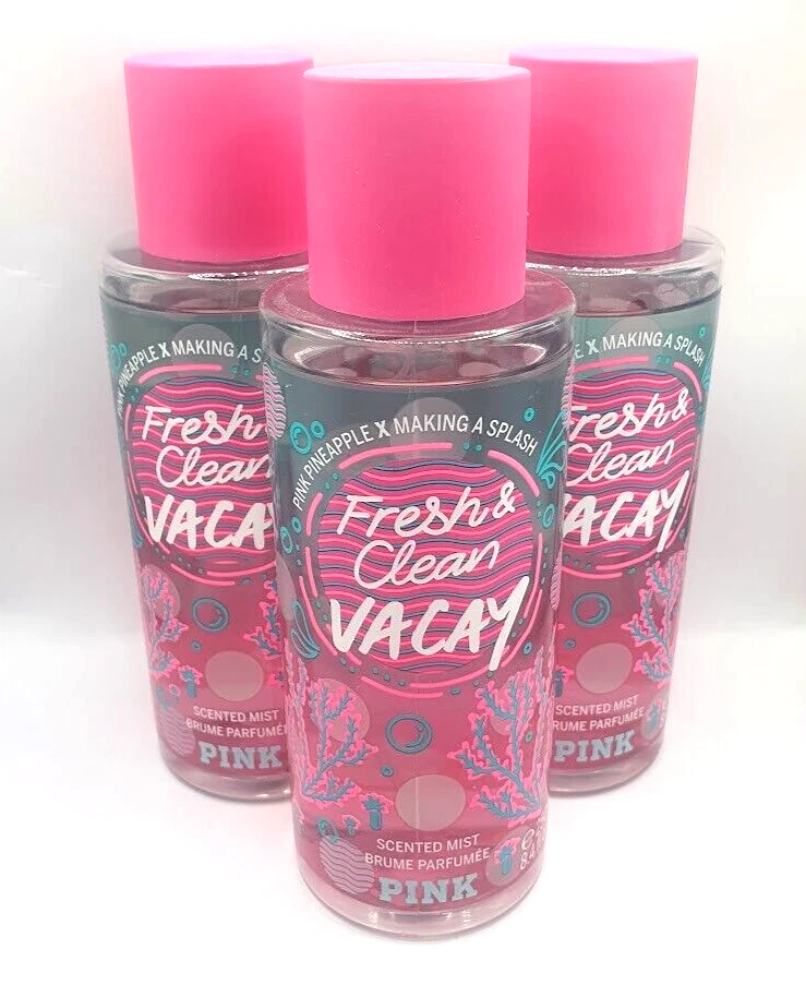 VICTORIA'S SECRET FRESH & CLEAN VACAY 身体喷雾 8.4 液盎司(3 件套) — 第 1/1 张图片