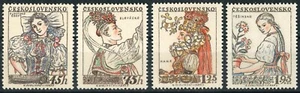 FINE CZECHOSLOVAKIA STAMPS 1957 National Costumes - UNUSED - Picture 1 of 2