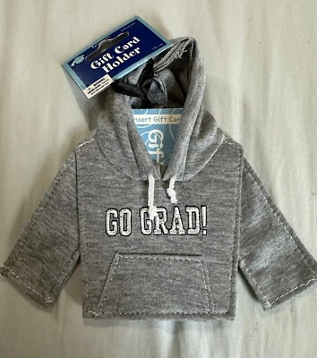 “Go Grad” Grey Sweatshirt Gift Card Holder  - Image 1 of 4