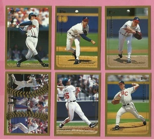 ATLANTA BRAVES 1999 TOPPS LOTE C JONES, SMOLTZ, GLAVINE, MADDUX CASI NUEVO-MTJB - Imagen 1 de 1