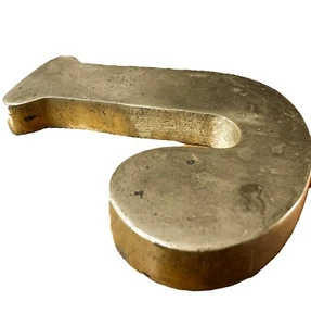 Solid Brass Letter J Vintage Heavy 4” Industrial Font Monogram Sign Decor - Picture 1 of 6