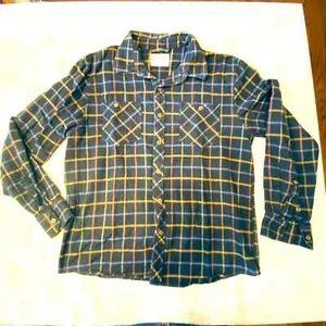 Threads 4 Thought Black Plaid Flannel Long Sleeve shirt Men’s XL. SW - Picture 1 of 6