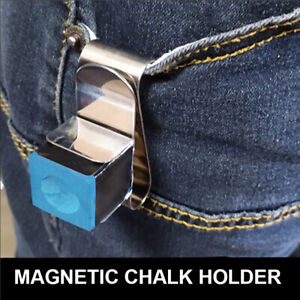 Stainless Steel Magnetic Snooker or Pool Chalk Holder pocket Cue chalk holder