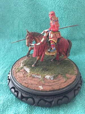 Figurine 130 mm plomb peint - Cavalier Samouraï Japon (794-1185) - Photo 1/4