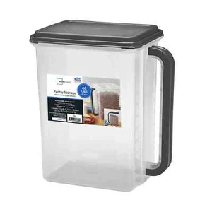 Mainstays Bulk Canister Holds 46 Cups - Dark Gray Lid and Handle, Food Storage - Picture 1 of 6