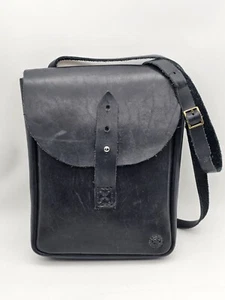 Bolso Bandolera Vintage Orox Leather Company Cuero Negro Hecho a Mano  - Imagen 1 de 14