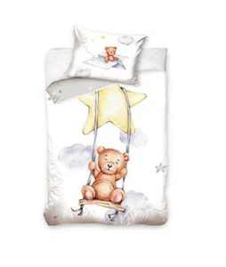 Teddybär Bettwäsche 90x120 40x60 Bettbezug Set 2 tlg Kinder Baby Baumwolle - Bild 1 von 1