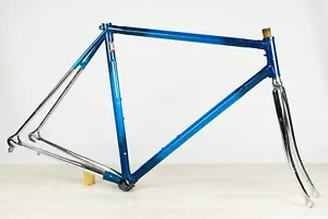 JUEGO DE CUADRO DE COLECCIÓN DAZZAN 51 BICICLETA DE CARRETERA BICICLETA DE ACERO AÑOS 90 AERO AZUL COLUMBUS - Imagen 1 de 14