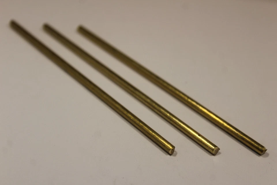 3 piezas de varillas de latón de 1/8" - Material de pasador de mango de cuchillo Foto 1 de 1