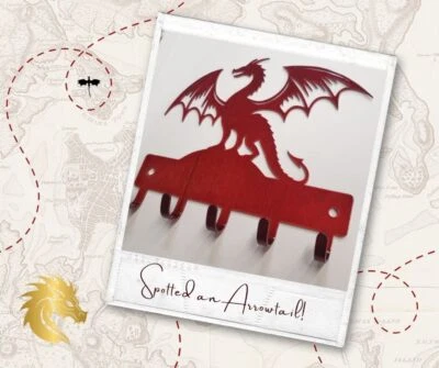 Fierce Dragon Key Rack – Fantasy Wall Hook | Made in USA by The Metal Peddler - Image 1 of 4