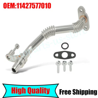 For BMW X5 X6 550i 650i 750i 750Li Passenger Side Turbocharger Oil Return Tube  - Image 1 of 4