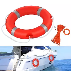 Anillo salvavidas cuerda flotante piscina anillo de seguridad salvavidas salvavidas 98,5' 23 pulgadas - Imagen 1 de 8