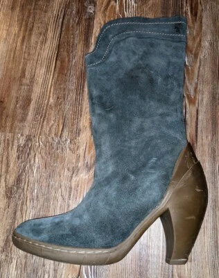 Fly London Mujer Azul Gamuza Botas Altas Hasta la Rodilla EU 38 US 7.5 8 Foto 1 de 3