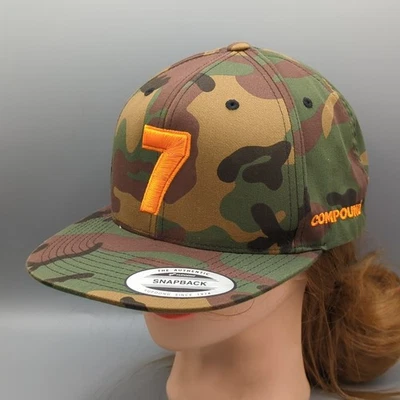 Compuesto 7 Camuflaje Snapback Gorra Gorra Yupoong Ajustable Naranja Logo Ropa de Calle Foto 1 de 4
