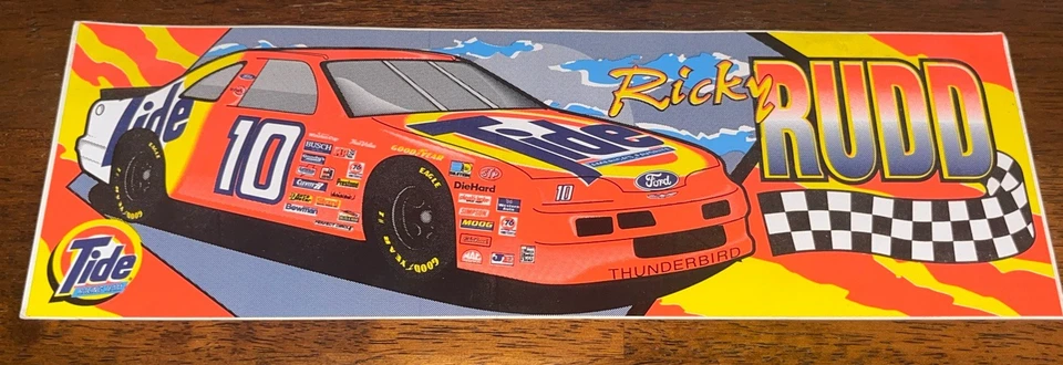 Calcomanía adhesiva para parachoques de carreras Ricky Rudd Tide Ford Thunderbird de colección Foto 1 de 1