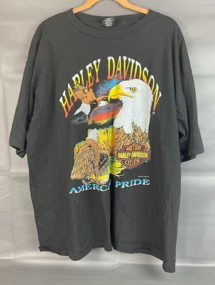 Camisa Harley Davidson De Colección Para Hombres XL 90s Puntada Única American Pride Eagle EE. UU. Foto 1 de 4