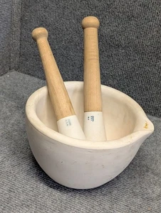 antique stone mortar and pestle 8 Inch Diameter Drug Store Pharmacy - Picture 1 of 9
