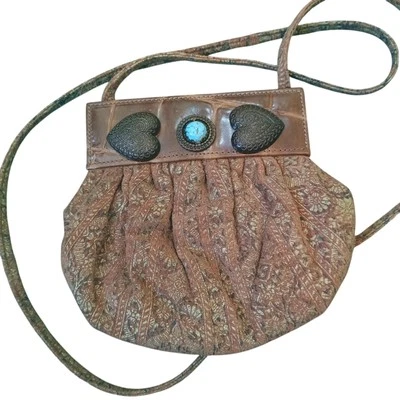 Vintage 1990's Braccialini Bohemian Brown Leather Mini Purse - Image 1 of 4