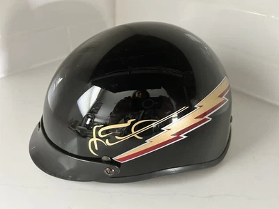 Medio casco Harley-Davidson M/L logotipo de águila Thunderbolt estilo vintage Foto 1 de 4