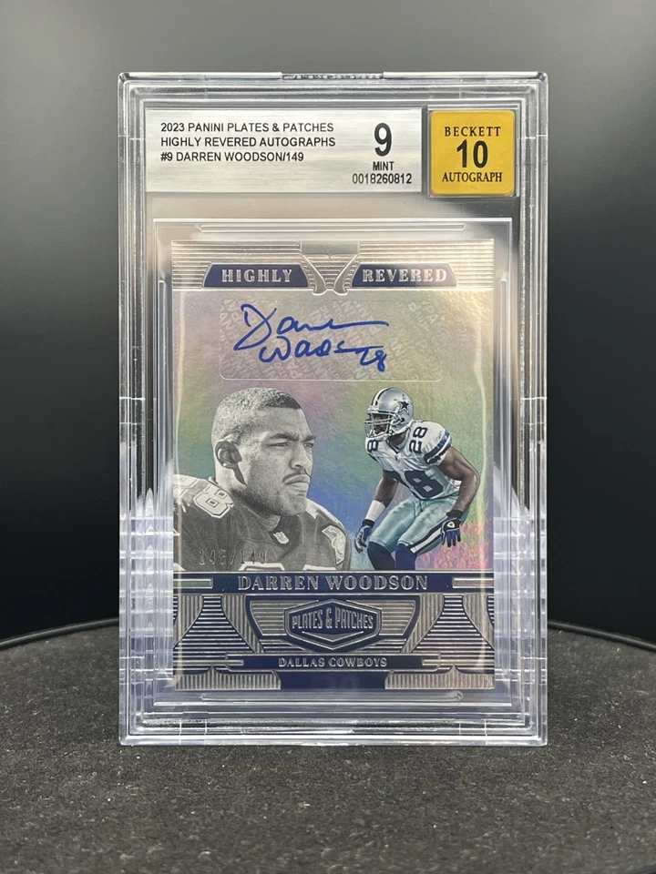2023 Plates & Patches - #HR-DW Darren Woodson Highly Revered Auto /149 -BGS 10/9 - Image 1 of 2