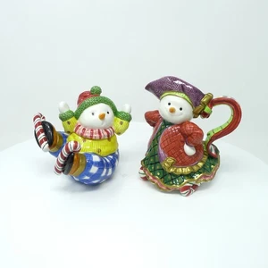 Fitz & Floyd Essentials Snow Guys Juego de Azúcar y Crema Mesa de Navidad Caja Abierta - Imagen 1 de 16