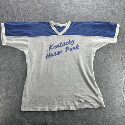 Винтажная мужская футболка Kentucky Horse Park с большой сеткой состаренная 80-е - Изображение 1 из 4