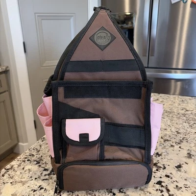 Tote-ally Cool Tote Craft Supplies Bag Organize & Carry Brown Pink - Image 1 of 4