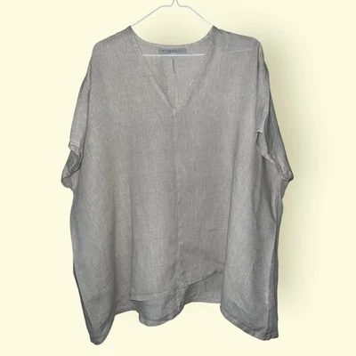 NEW Bryn Walker NATURAL Light Weight Linen BAXTER Tunic Top Oversize Medium - Image 1 of 4
