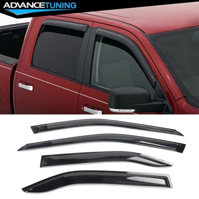 Se adapta a 97-01 Mitsubishi Mirage cinta acrílica en viseras de ventana protector solar de lluvia 4 piezas Foto 1 de 4