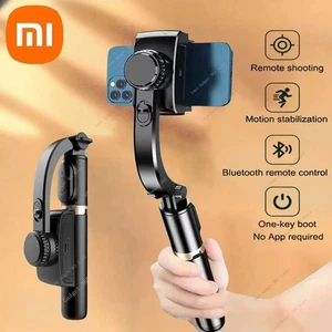 Handtelefon Stabilisator mit Stativ & LED Fülllicht Gimbal zum Filmen - Bild 1 von 9
