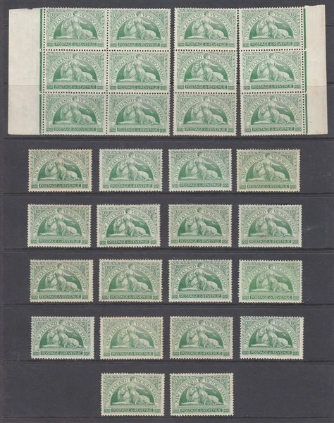 新西兰 1920 年胜利 1⁄2d。 绿色散装 (x30) 状况完好/全新无标签 (ID:061/D66269) — 第 1/1 张图片