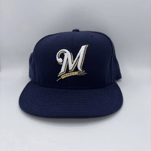 VINTAGE 90's NEW ERA MILWAUKEE BREWERS 5950 DIAMOND 7-1/2 MLB HAT DEADSTOCK 1998 - Picture 1 of 5