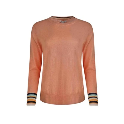 Weird Fish Kinga Outfitter Crew Jumper - Peach Bloss - Image 1 of 4