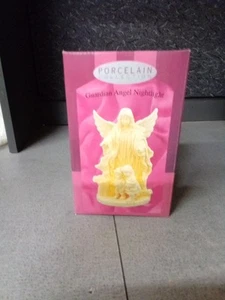 7"Guardian Angel Night Light 1997 Porcelain Collection By Lincolnshire  - Picture 1 of 3