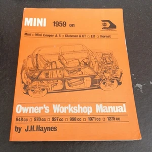 HAYNES MINI 1959 on COOPER & S,CLUBMAN & GT, ELF, HORNET VINTAGE MANUAL - Picture 1 of 3