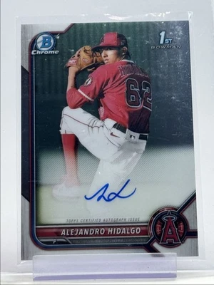 ALEJANDRO HIDALGO 2022 BOWMAN CHROME 1ST AUTOGRAPH ANGELS AUTO Q0963 - Image 1 of 2