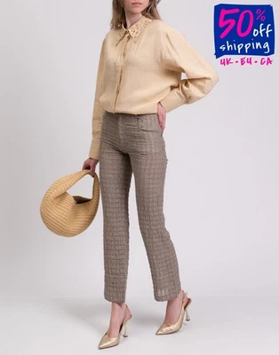 RRP€380 MCQ By ALEXANDER MCQUEEN BLOCKCHAIN TOKEN Trousers Size XXS Linen Blend - Image 1 of 4