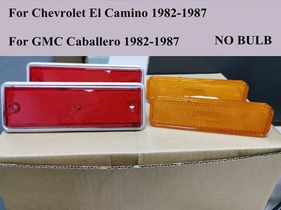 Front Rear Left Right Side Marker Light Lens For 1982-1987 El Camino Caballero - Image 1 of 4
