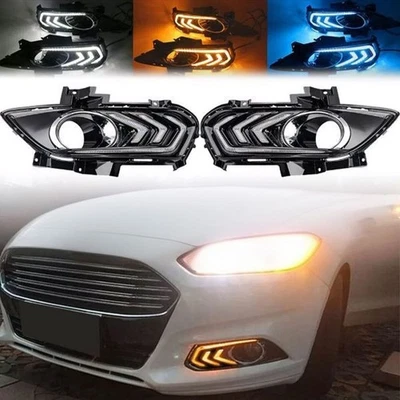 For Ford Fusion 2013-2016 LED DRL DayTime Running Light Driving Fog Lamp 3 Color - Изображение 1 из 4
