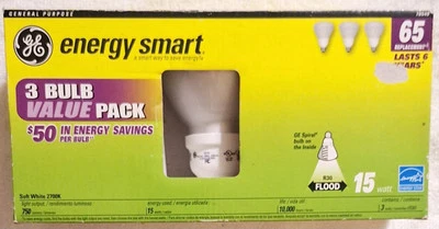 15 Watt GE Energy Smart Flood Light R30~3 Pack - Image 1 of 4