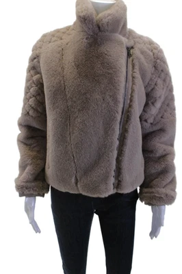 Chaqueta Bomber Acolchada Piper & Jane Para Mujer Gris Cremallera Cuello Alto Manga Larga Talla M Foto 1 de 4