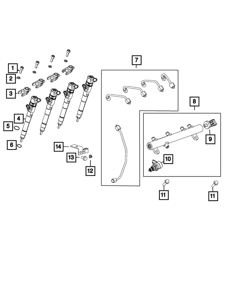 INJETOR DE COMBUSTÍVEL RAM 68226951AA - Mopar (68226951AA) - Imagem 1 de 4