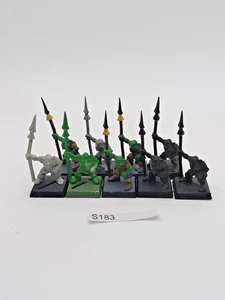 Warhammer Fantasy AoS Orcos y Duendes Tribus Duendes Lanza x9 Lote Fuera de Stock De Colección - Imagen 1 de 1