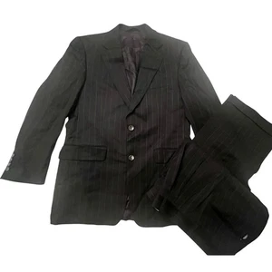 Vintage Burberry 100% Wool Dark Gray Suit - Union Made in the USA - Size: 36 - Picture 1 of 18