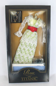 Franklin Mint Rose Titanic Chartreuse Tea Ensemble MIB 16" Doll Dress w COA
