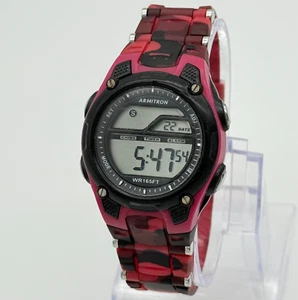 Women's/Youth ARMITRON Pro Sport Black & Red Camo Digital Chrono Watch, 45/6984 - Picture 1 of 7