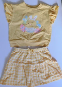 Girls 4T Easter Skirt Outfit Yellow Chick - Picture 1 of 6